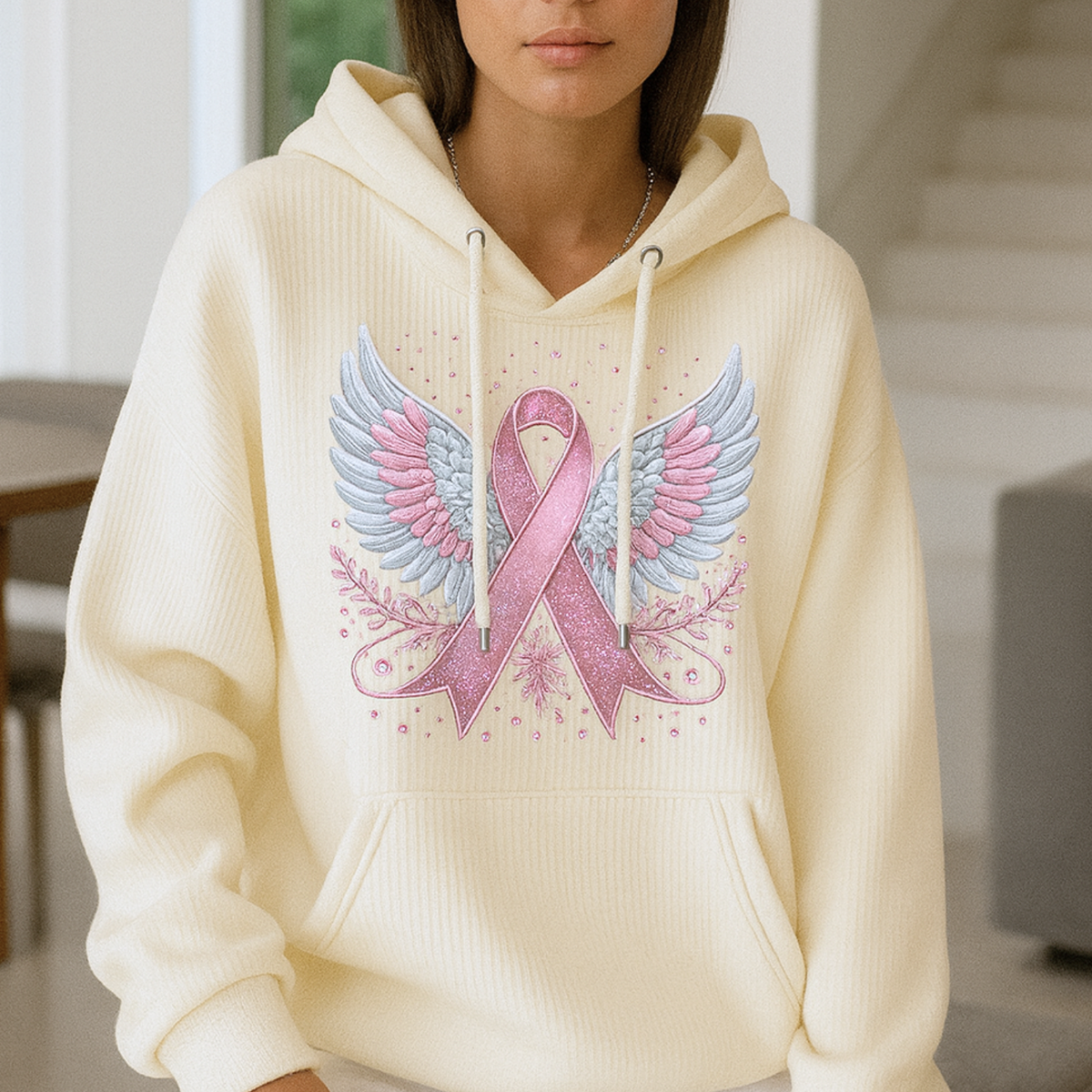 Briana - Sweater with Breast Cancer Ribbon