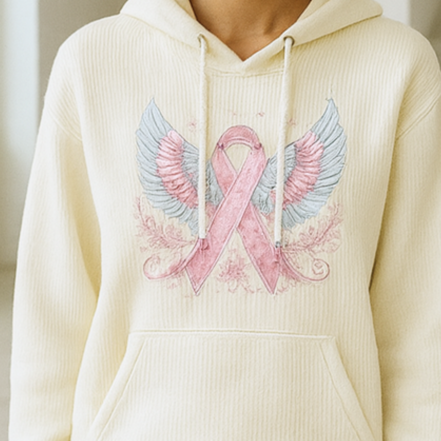 Briana - Sweater with Breast Cancer Ribbon