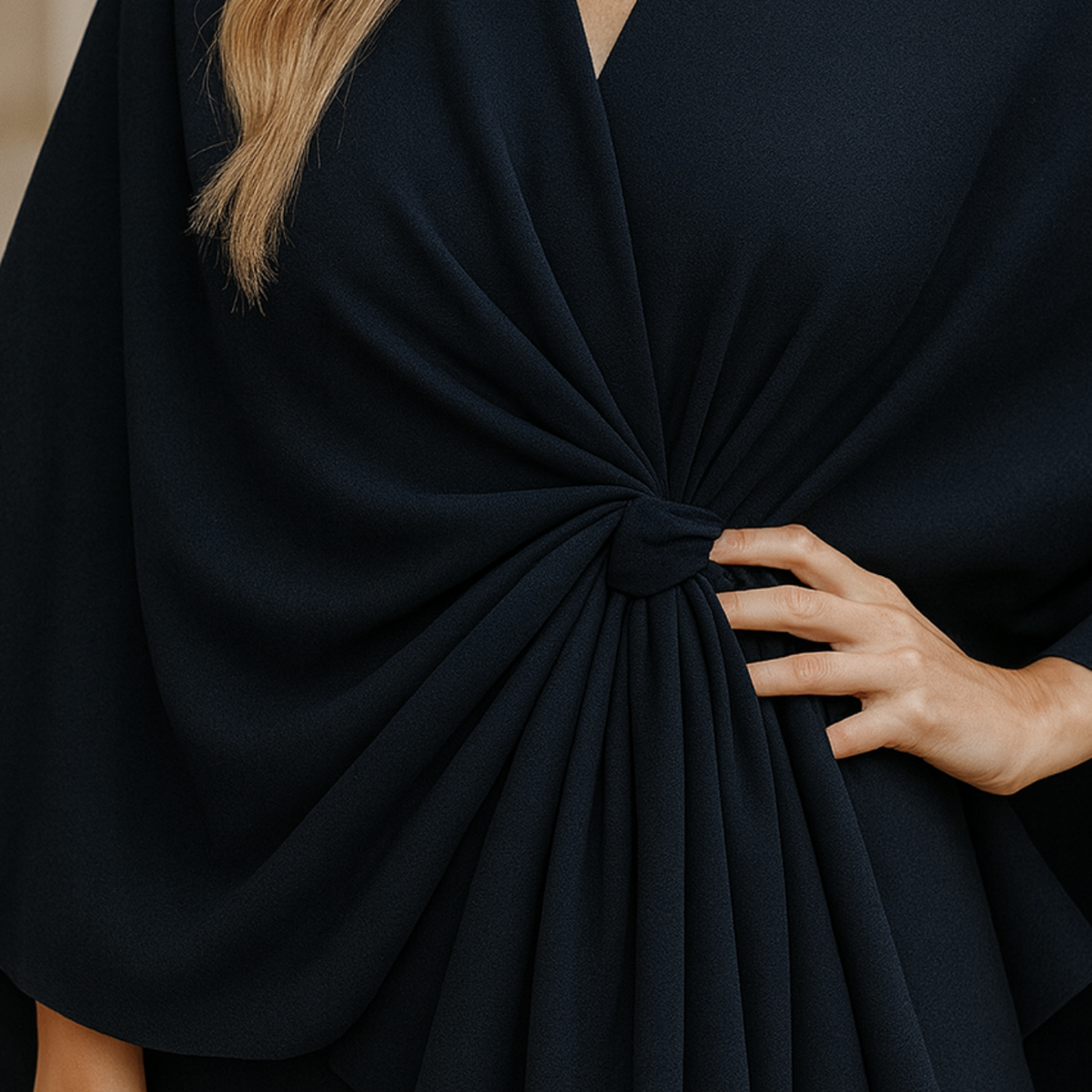 Yvonne - Draped Poncho