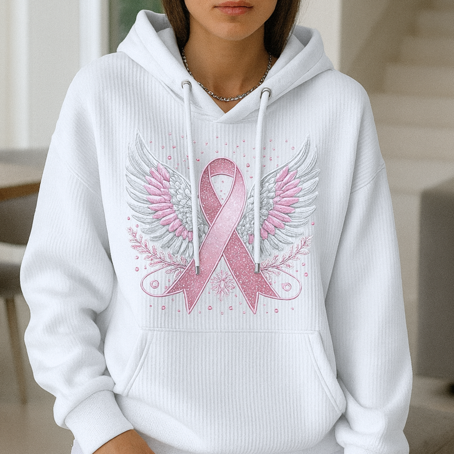 Briana - Sweater with Breast Cancer Ribbon