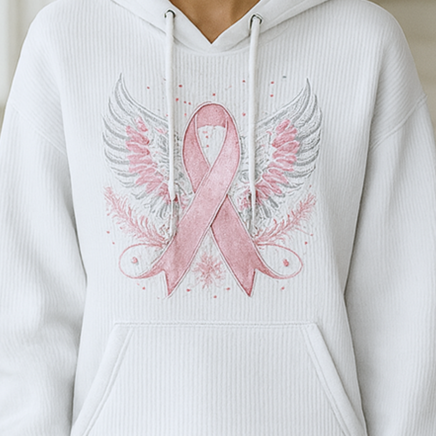 Briana - Sweater with Breast Cancer Ribbon