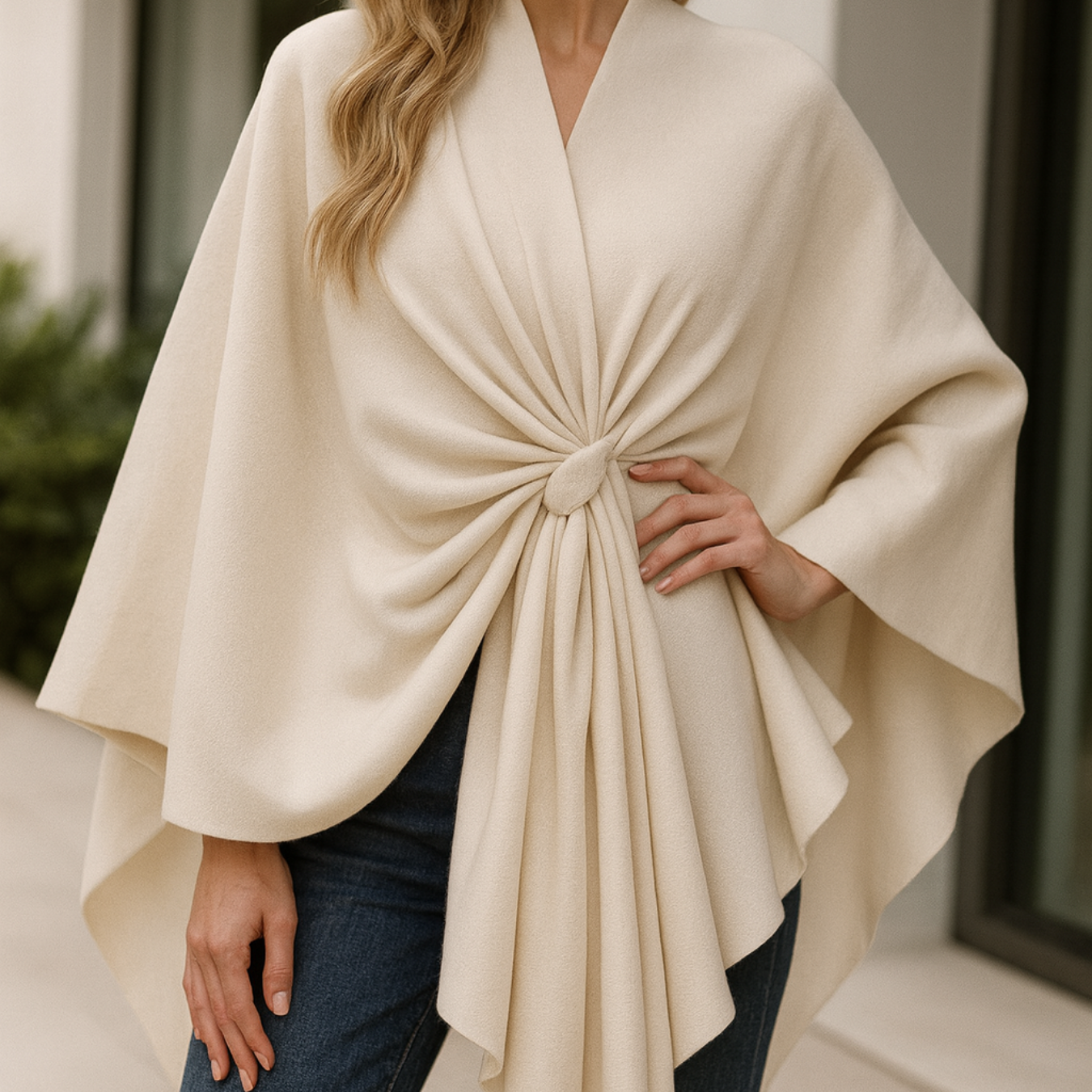 Yvonne - Draped Poncho