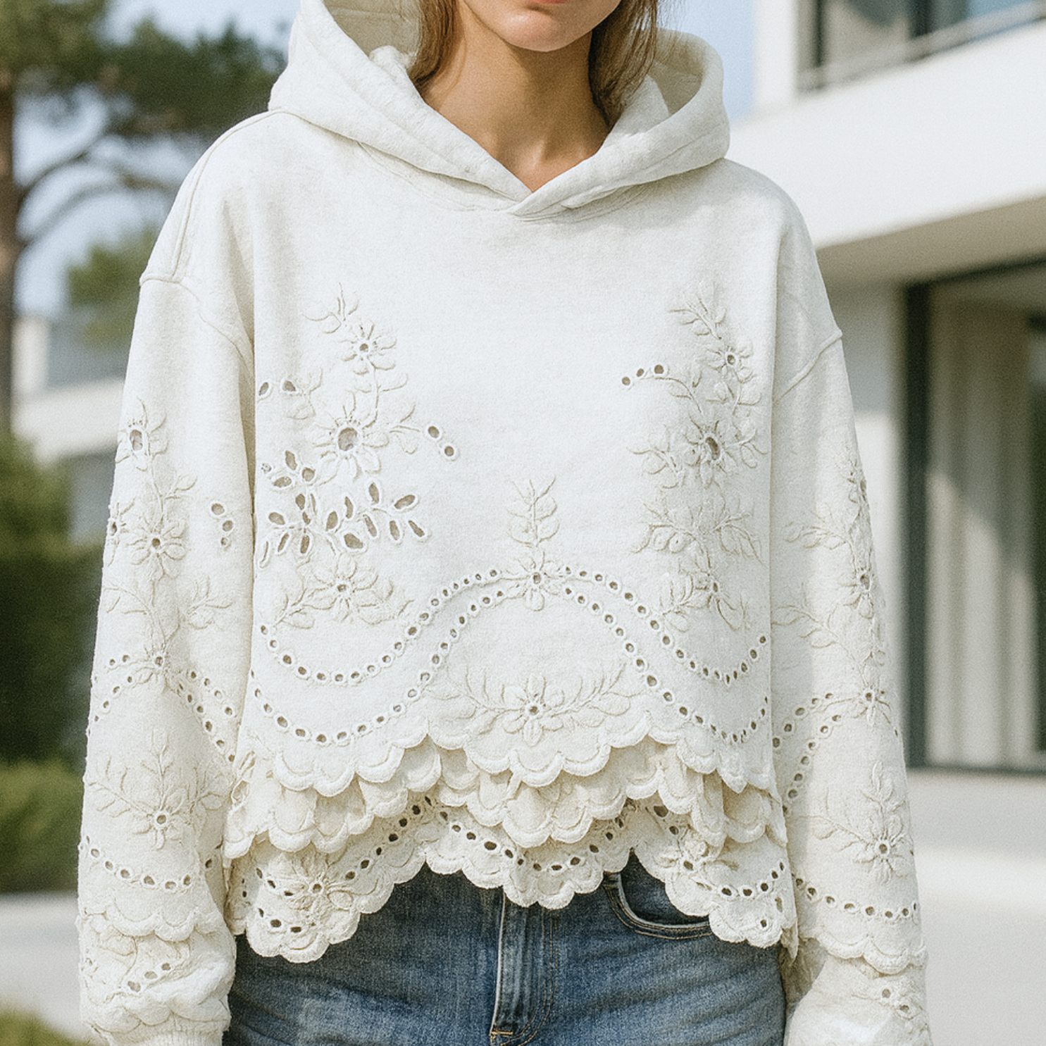 Lucia - Jumper with Lace Details