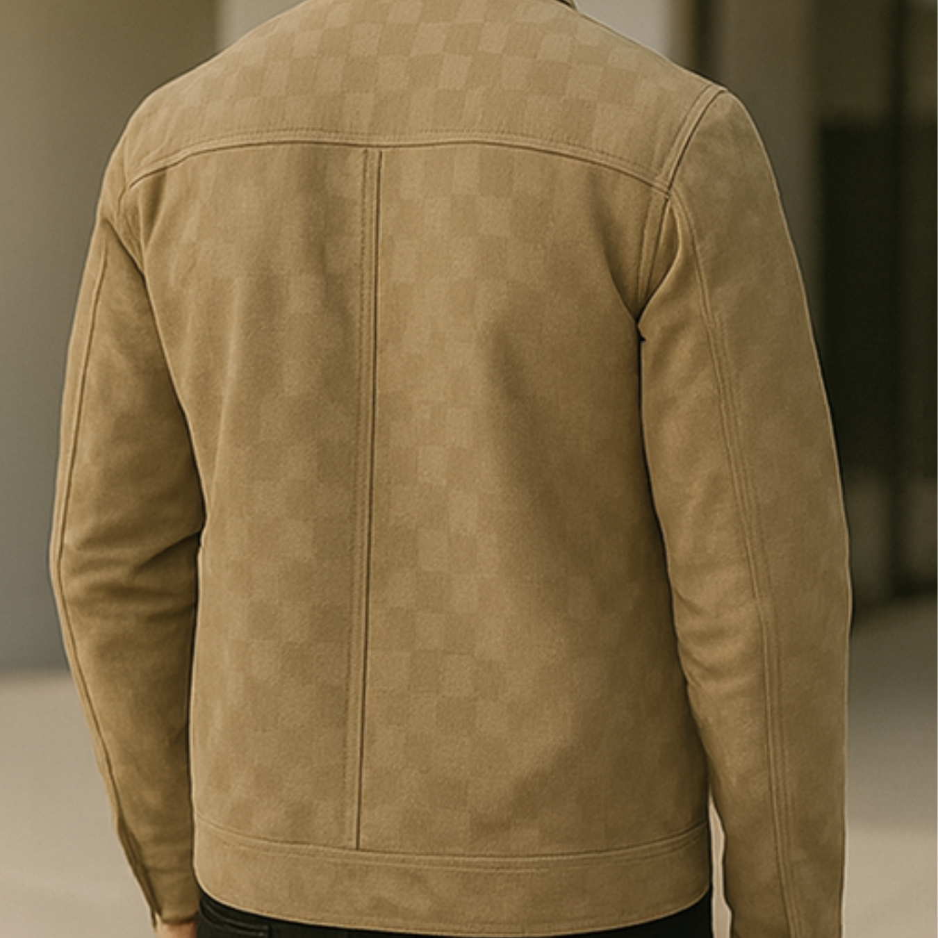 Nico - Checkered Suede Jacket