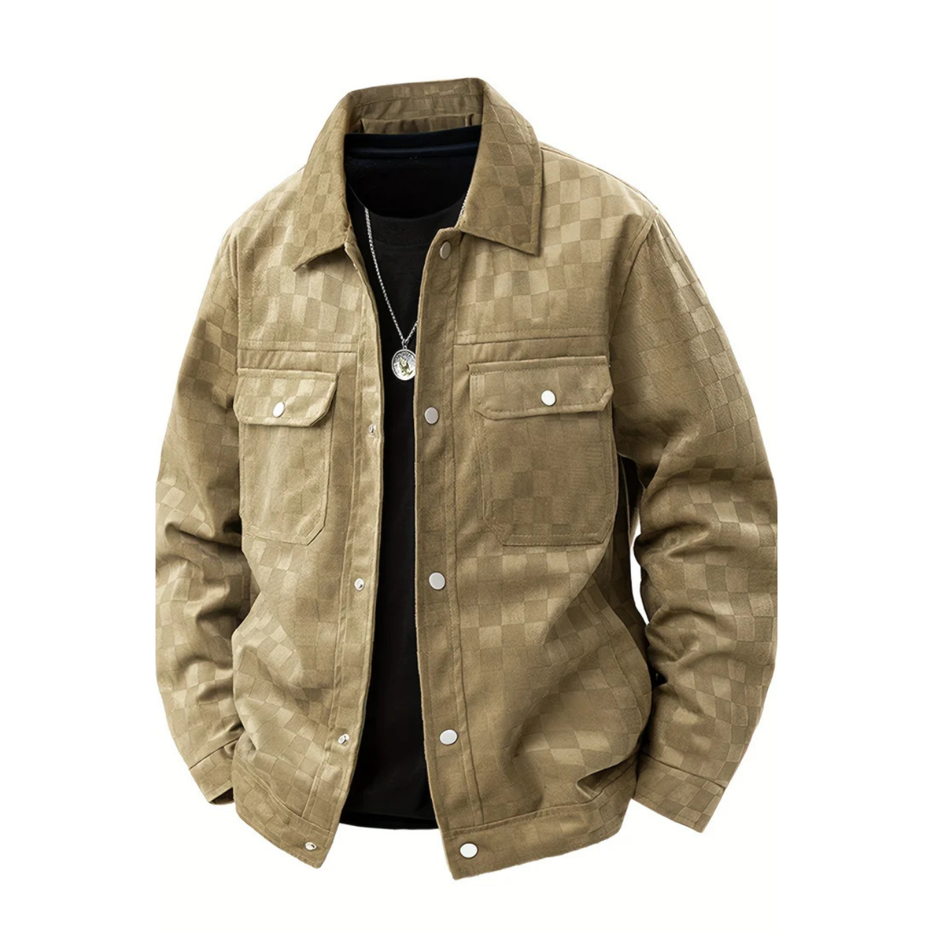 Nico - Checkered Suede Jacket