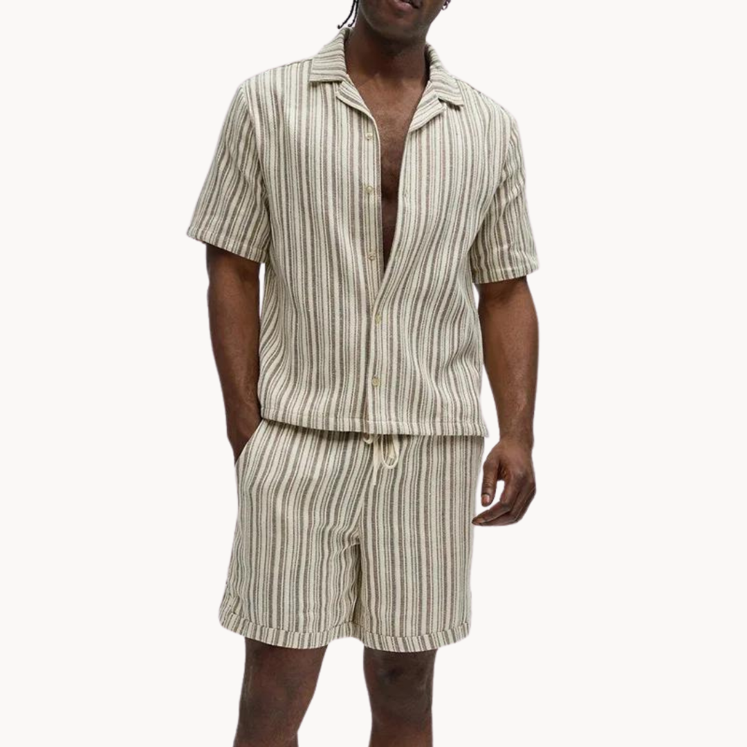 Rafi Casual Polo & Shorts - Two-Piece Set