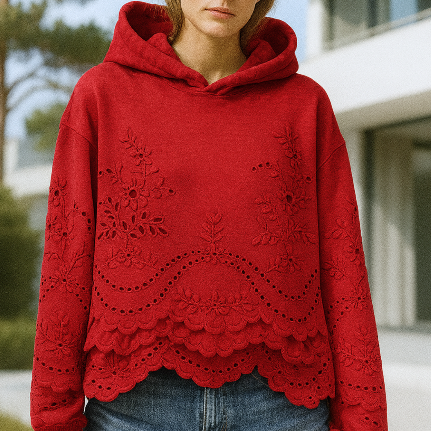 Lucia - Jumper with Lace Details