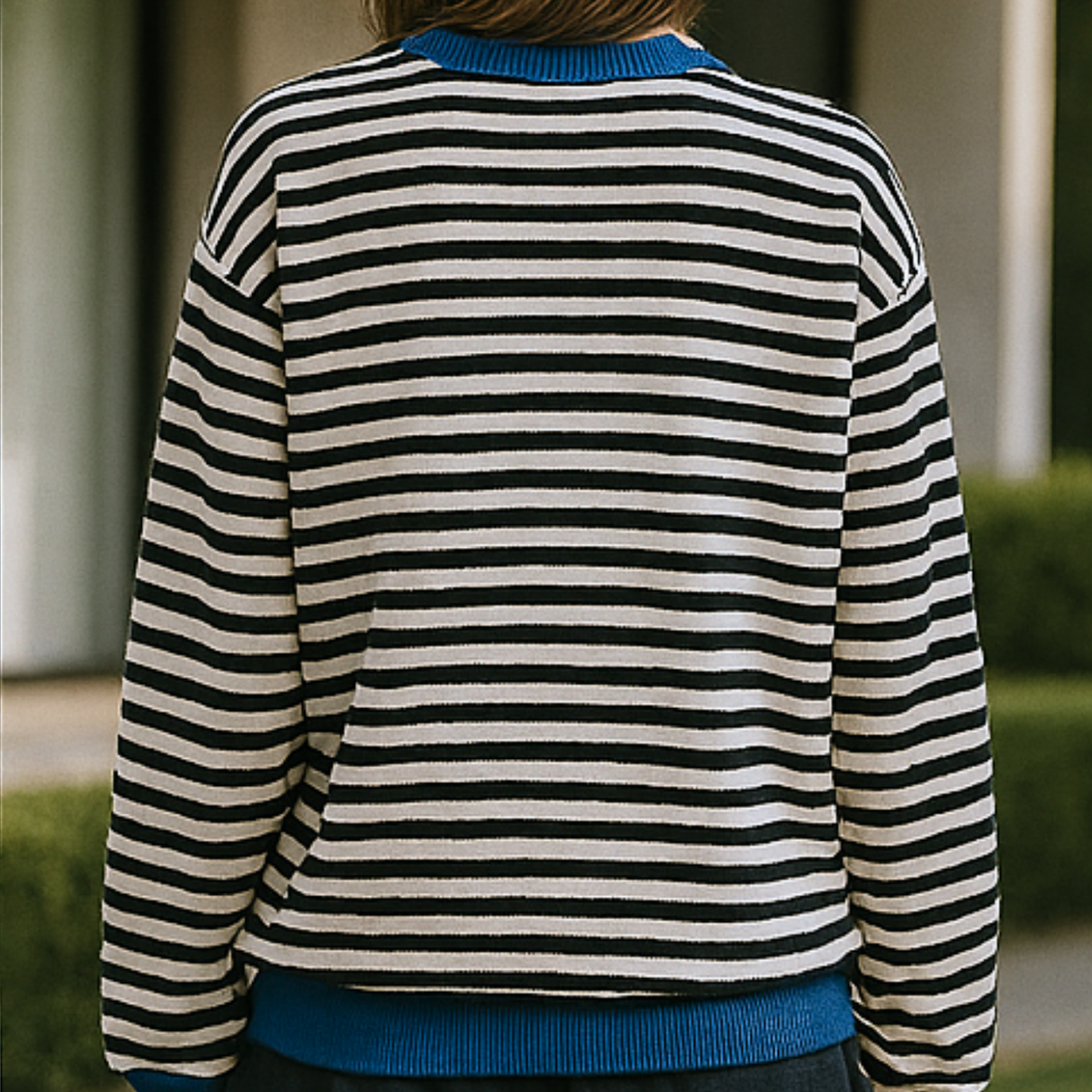 Dahlia - Striped Cotton Sweater
