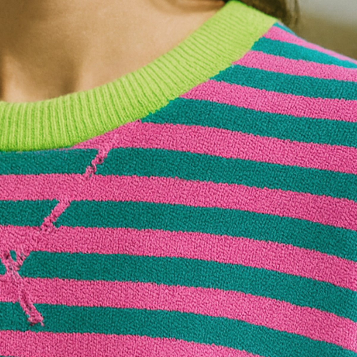 Dahlia - Striped Cotton Sweater