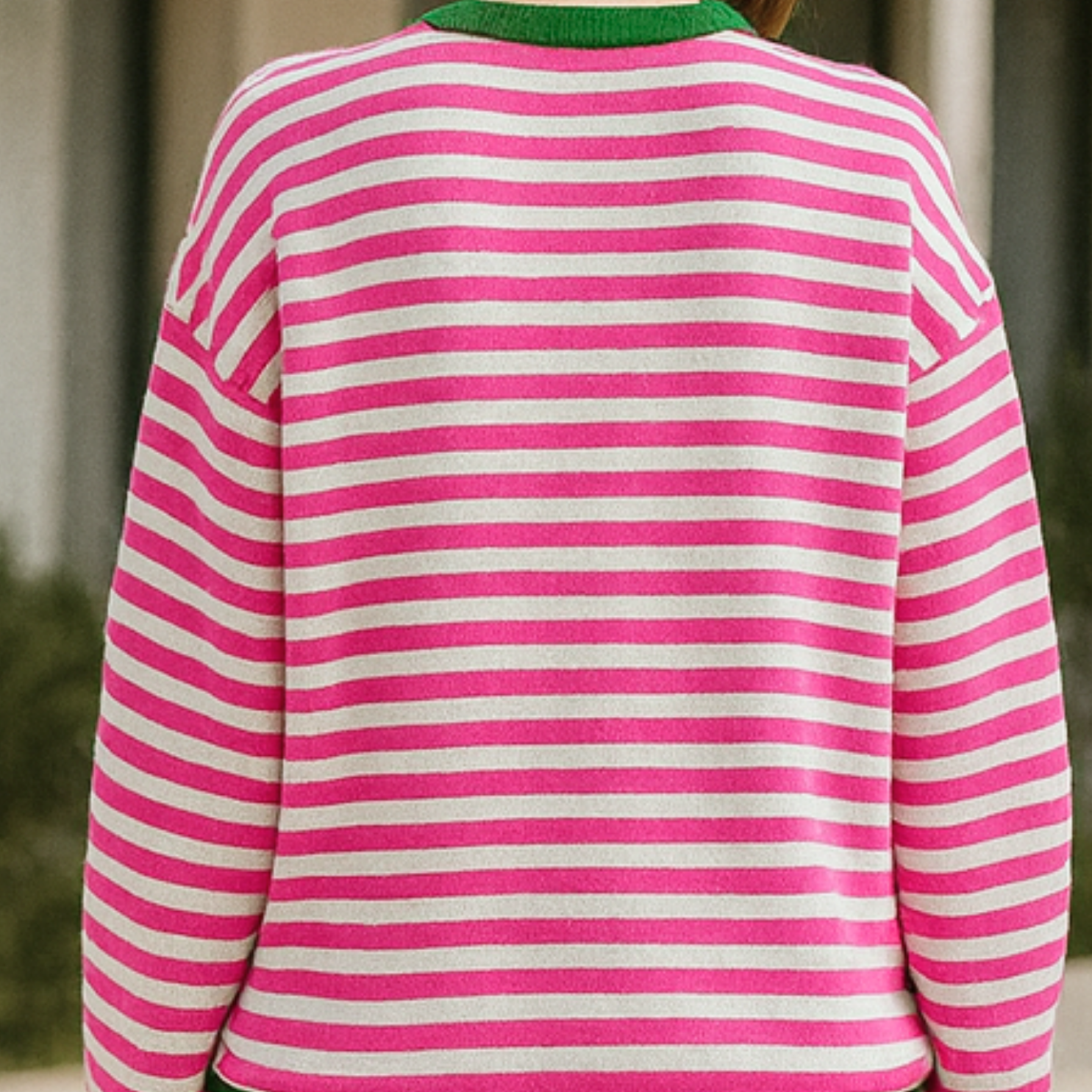 Dahlia - Striped Cotton Sweater
