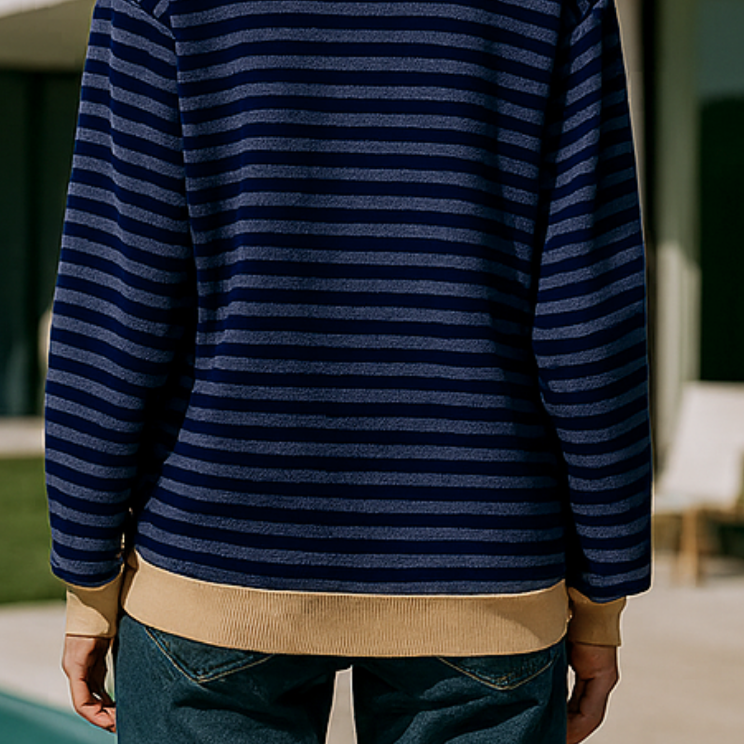 Dahlia - Striped Cotton Sweater