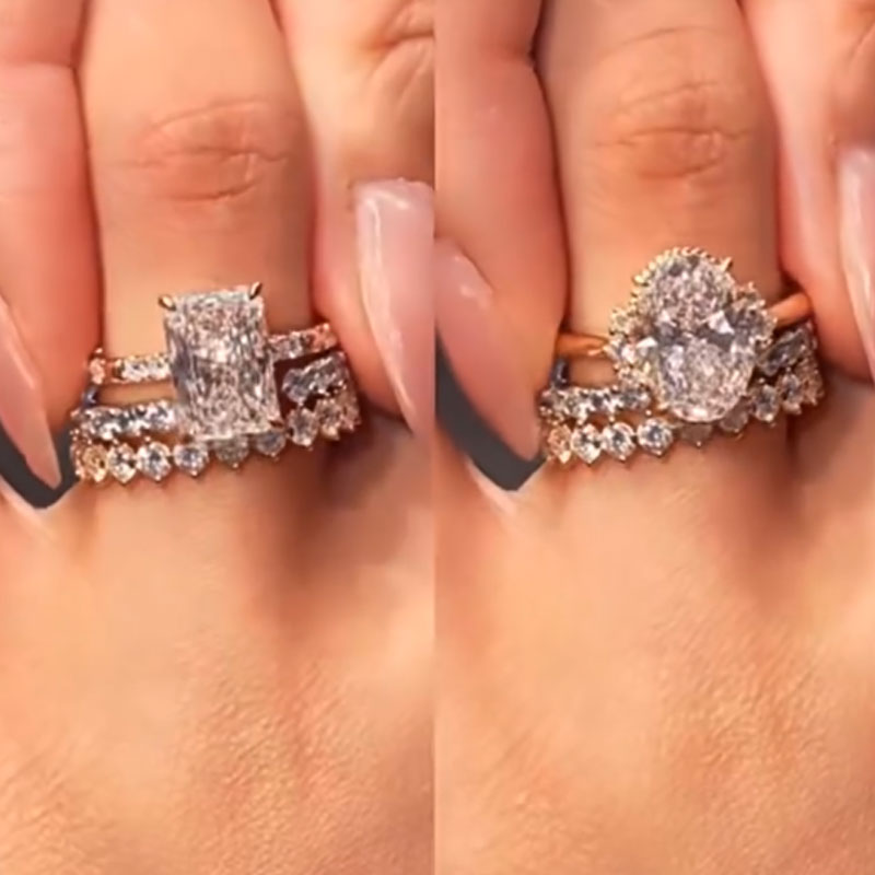 4 Pcs Exquisite Bridal Set In Sterling Silver shine