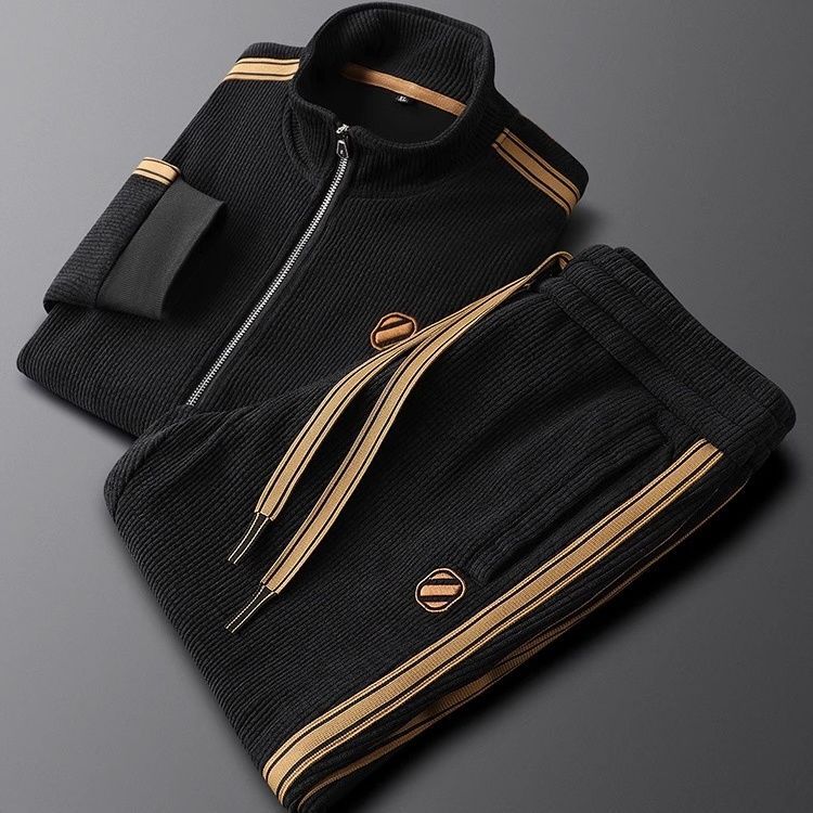 Corduroy Zip-Front - Tracksuit Set