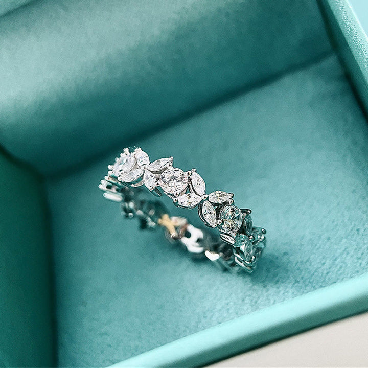 Dainty Butterfly Design Sterling Silver Wedding Band Shineofdiamond