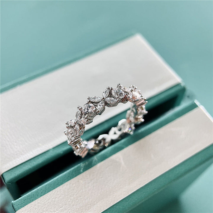 Dainty Butterfly Design Sterling Silver Wedding Band Shineofdiamond