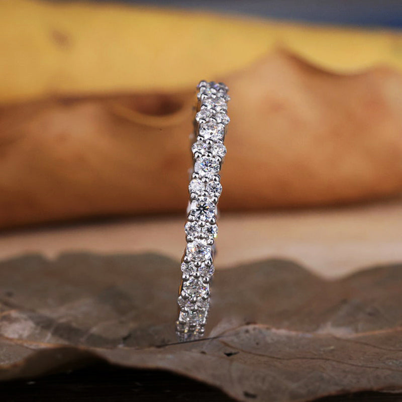 2PCS Pear Cut Solitaire Sterling Silver Bridal Set in Sterling Silver Shineofdiamond