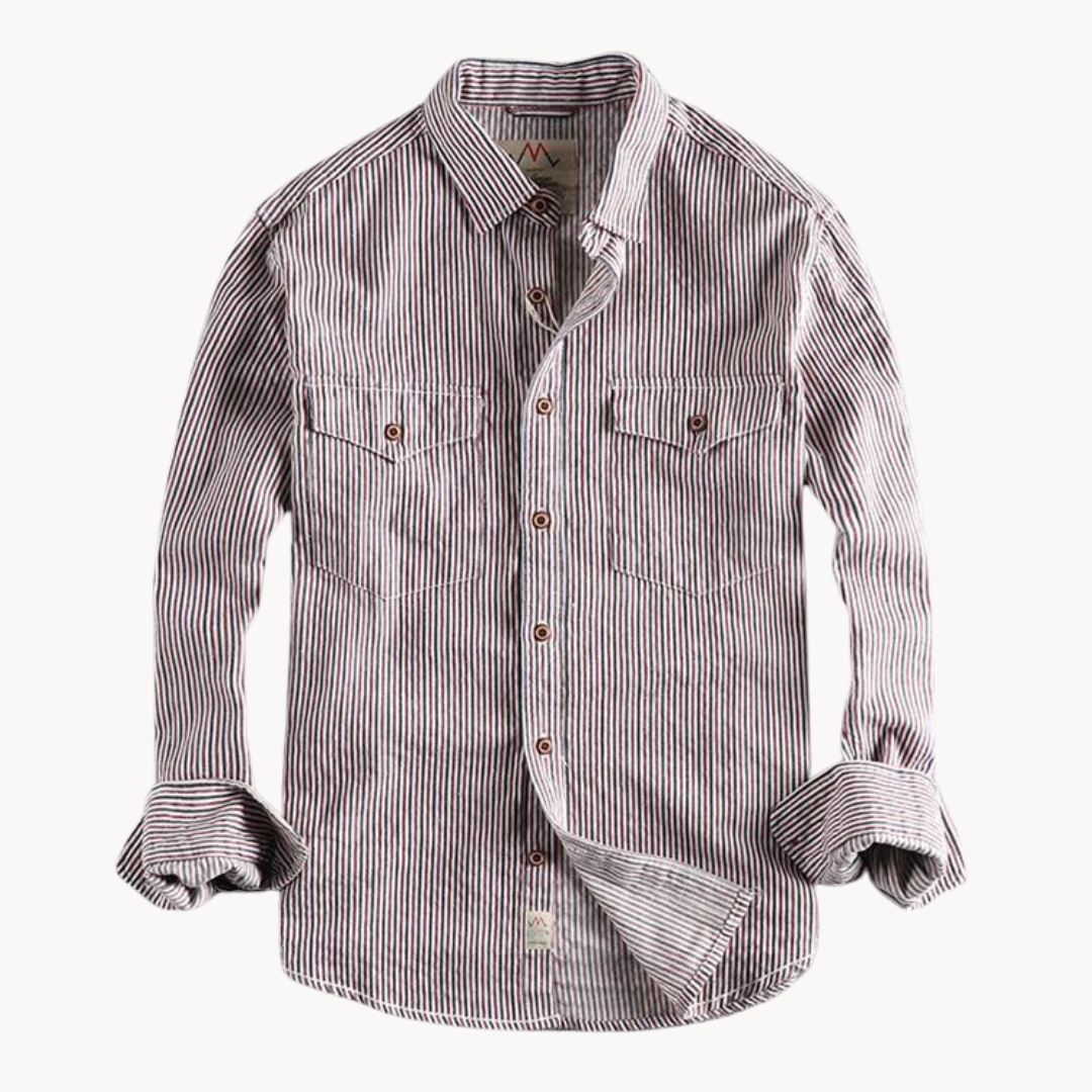 Pencil Stripe Button-Down - Shirt
