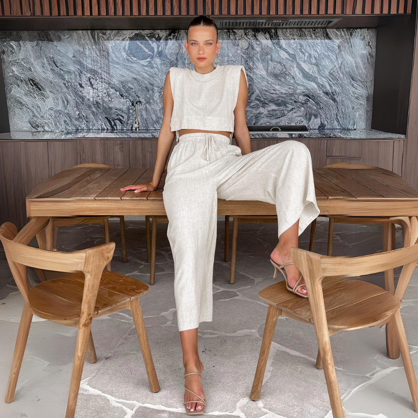 Linen Twin Set - Two-Piece Set