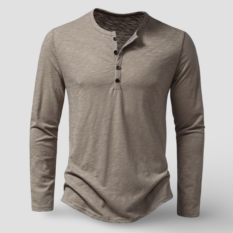Long Sleeve Henley - T-Shirt