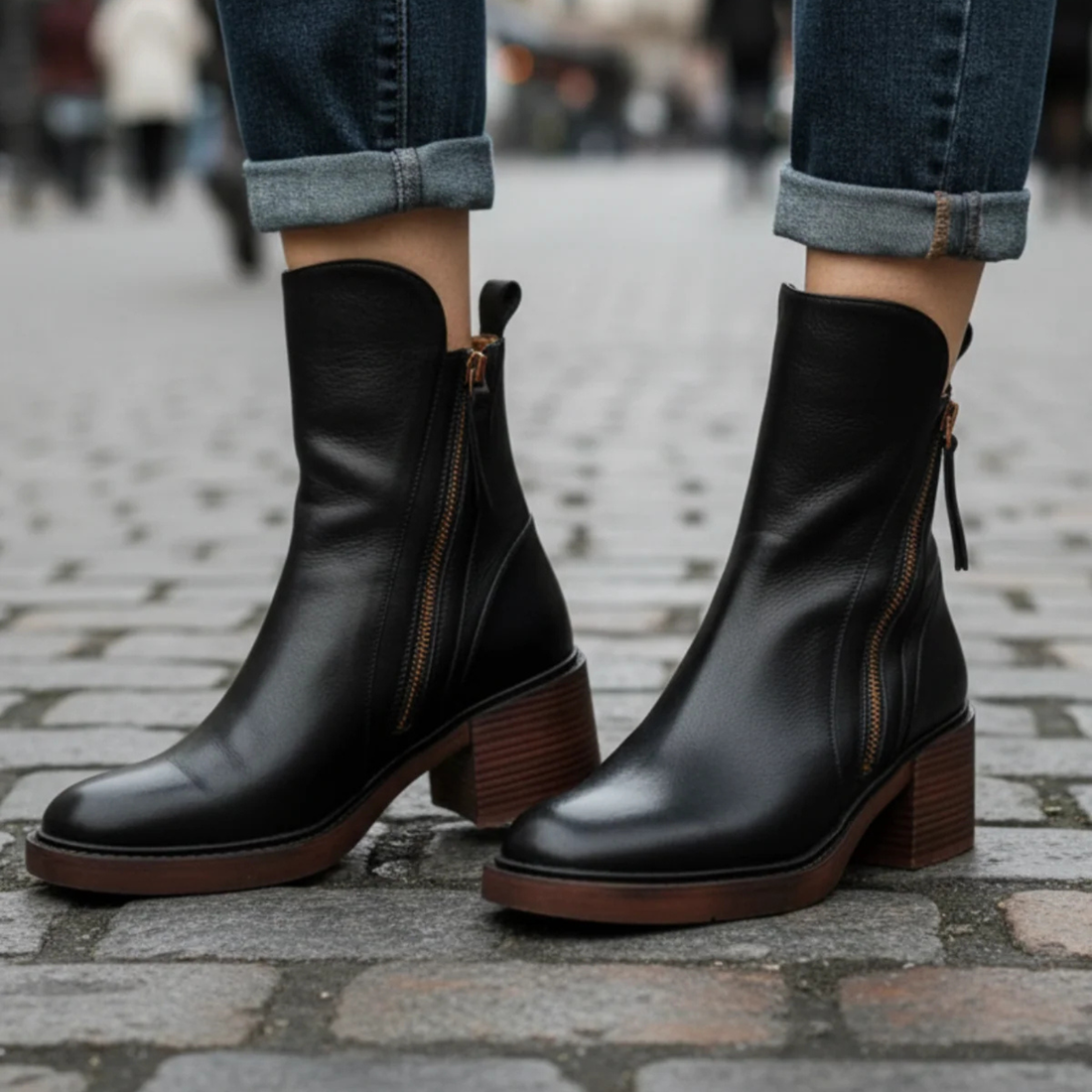 Val | Elegant Black Leather Boots