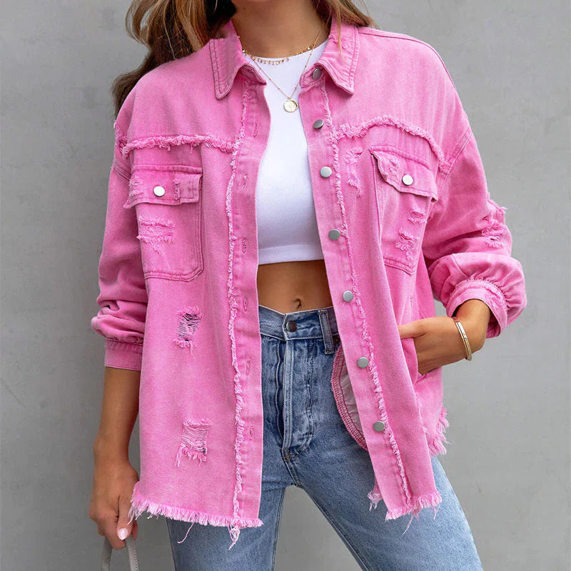 Celine Frayed Denim - Jacket
