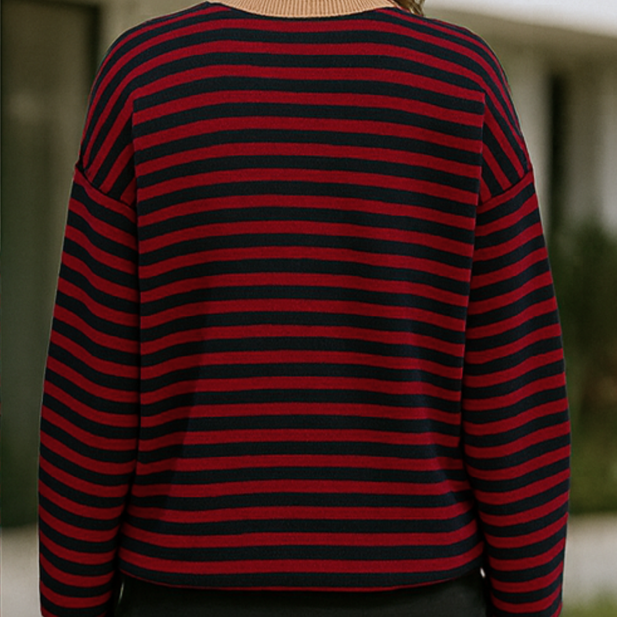 Dahlia - Striped Cotton Sweater