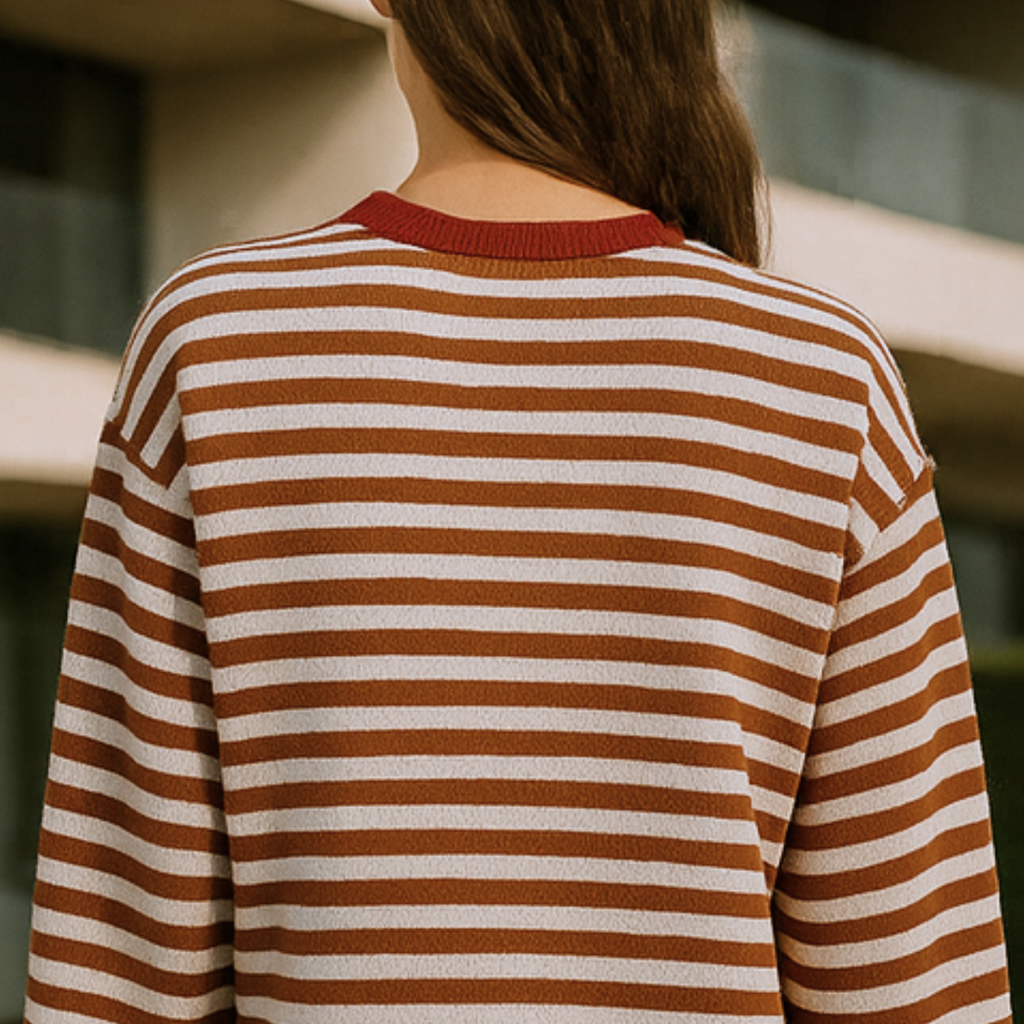 Dahlia - Striped Cotton Sweater