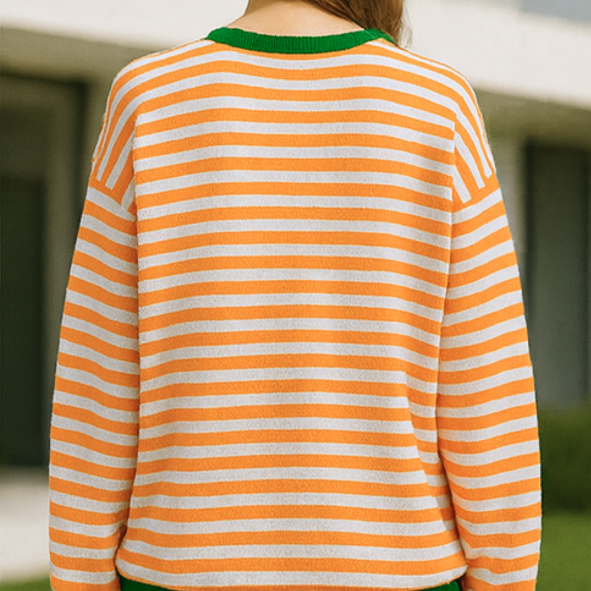Dahlia - Striped Cotton Sweater