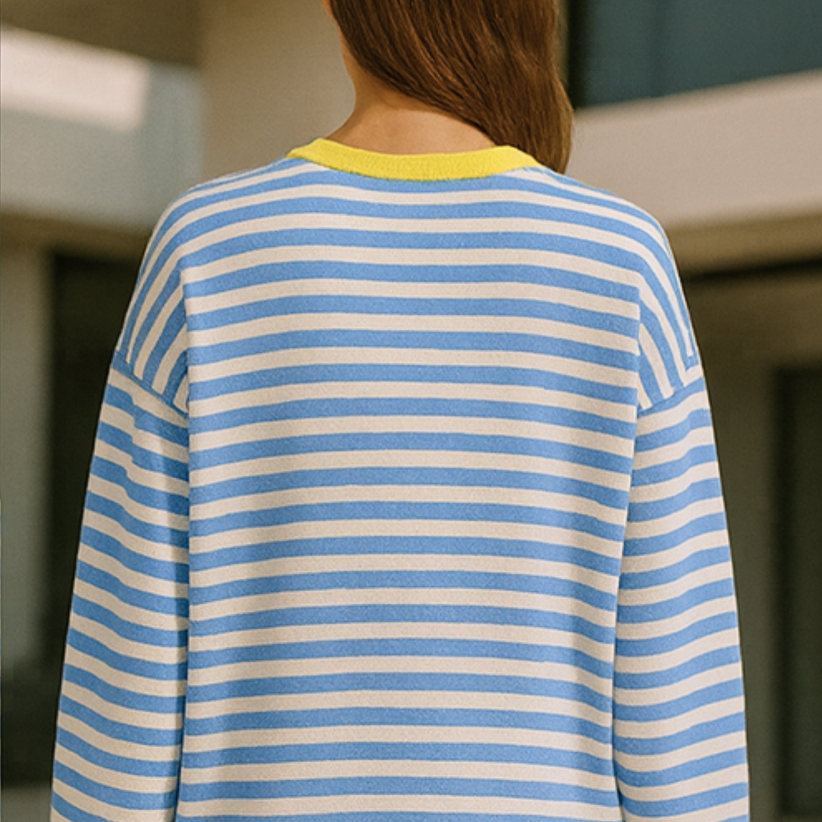 Dahlia - Striped Cotton Sweater