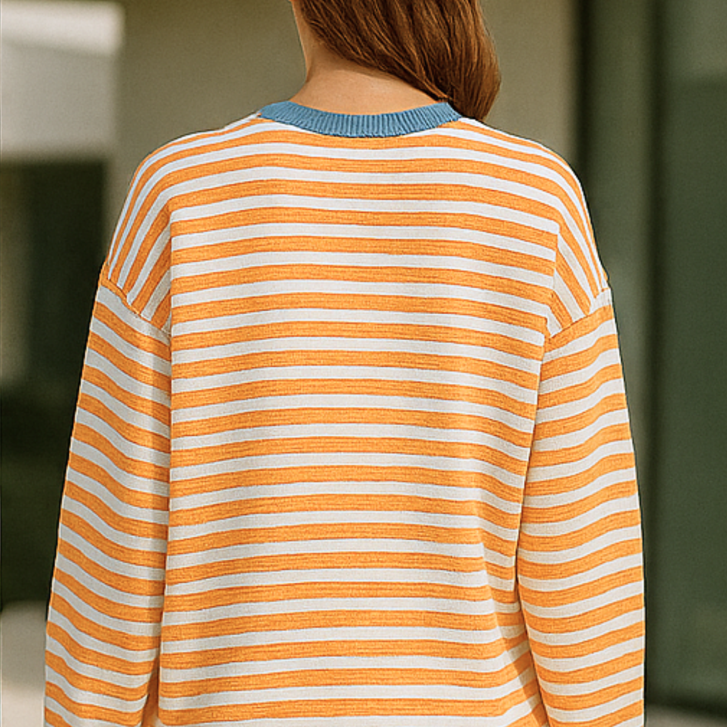 Dahlia - Striped Cotton Sweater