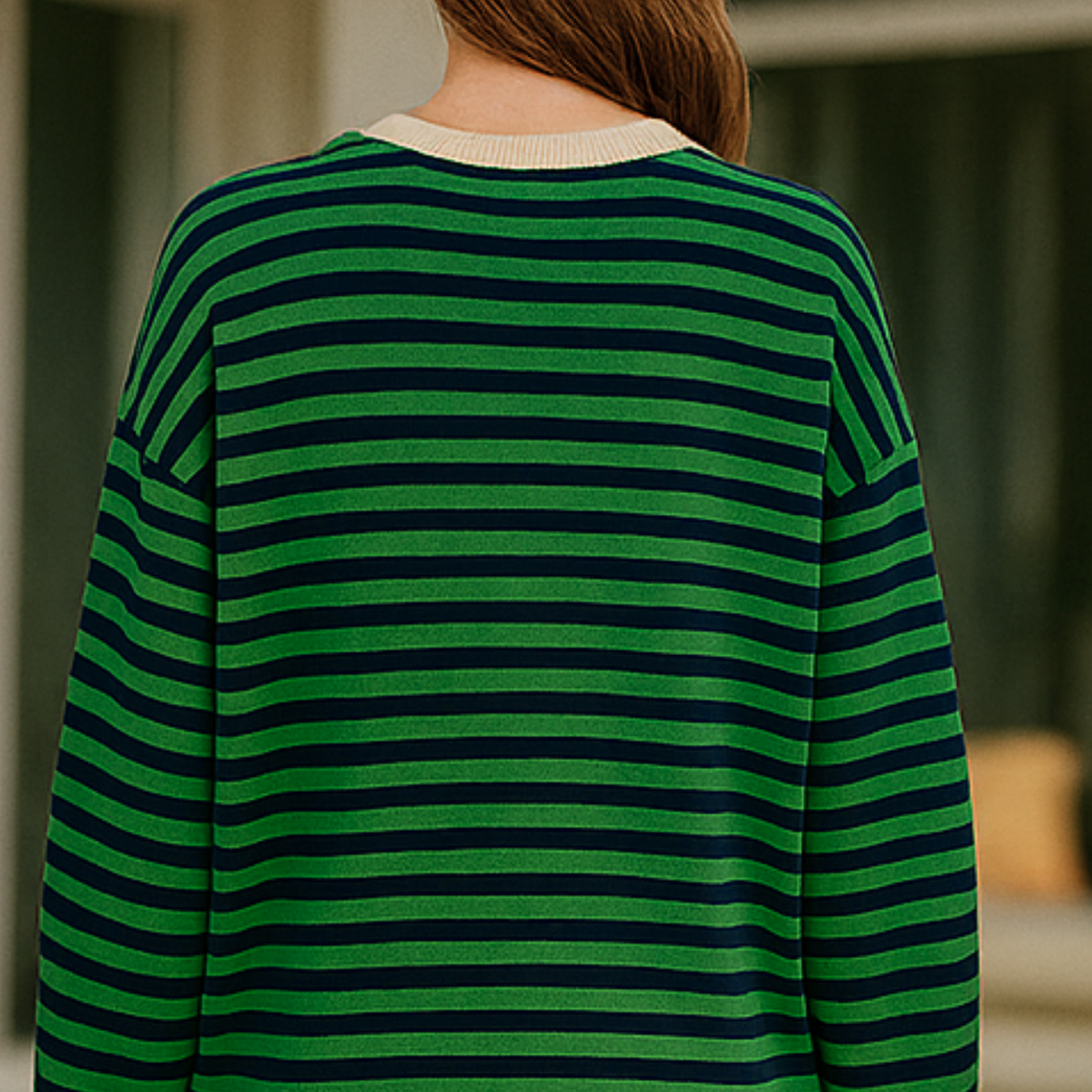 Dahlia - Striped Cotton Sweater