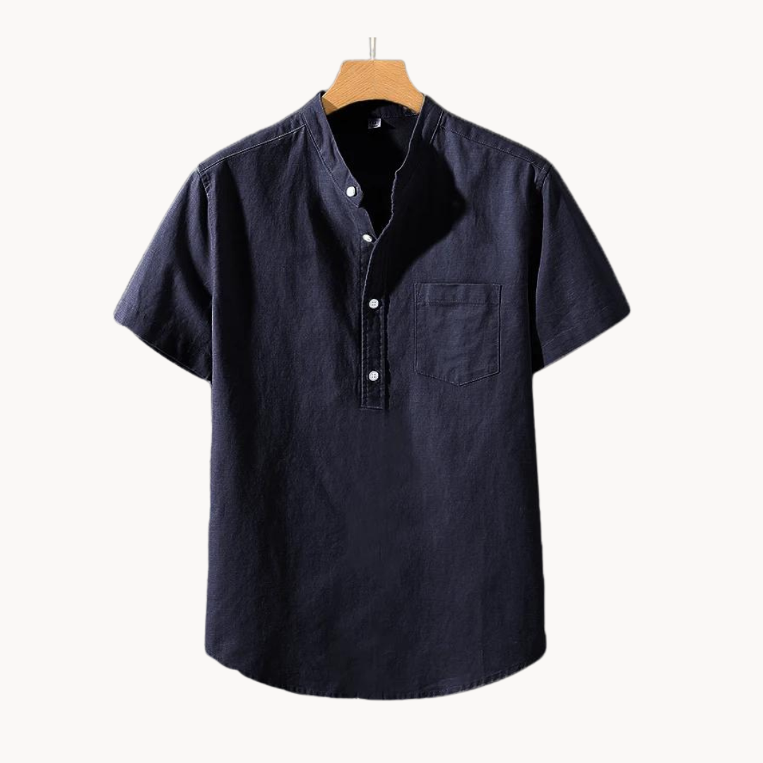 Cotton-Linen Blend - Polo Shirt
