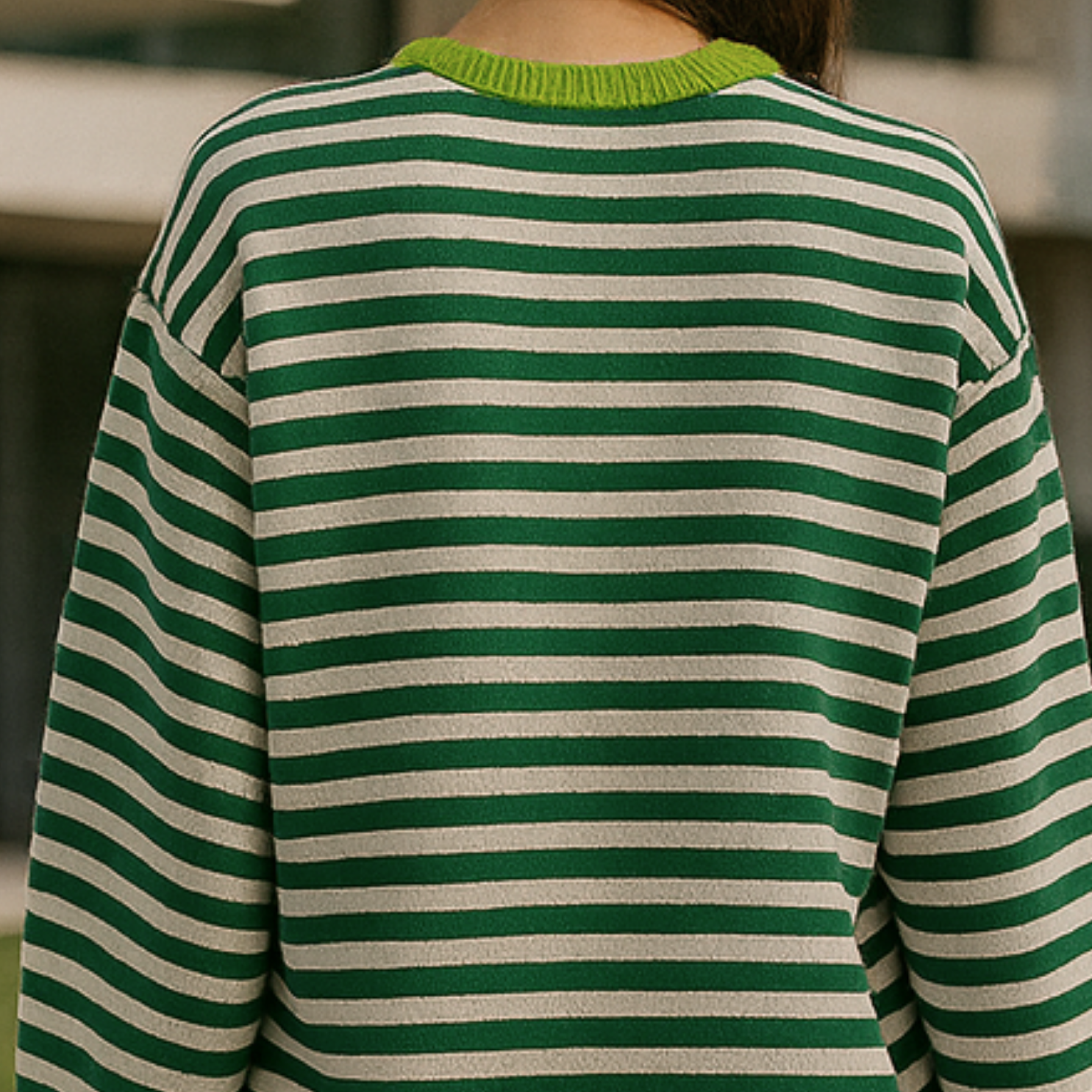Dahlia - Striped Cotton Sweater