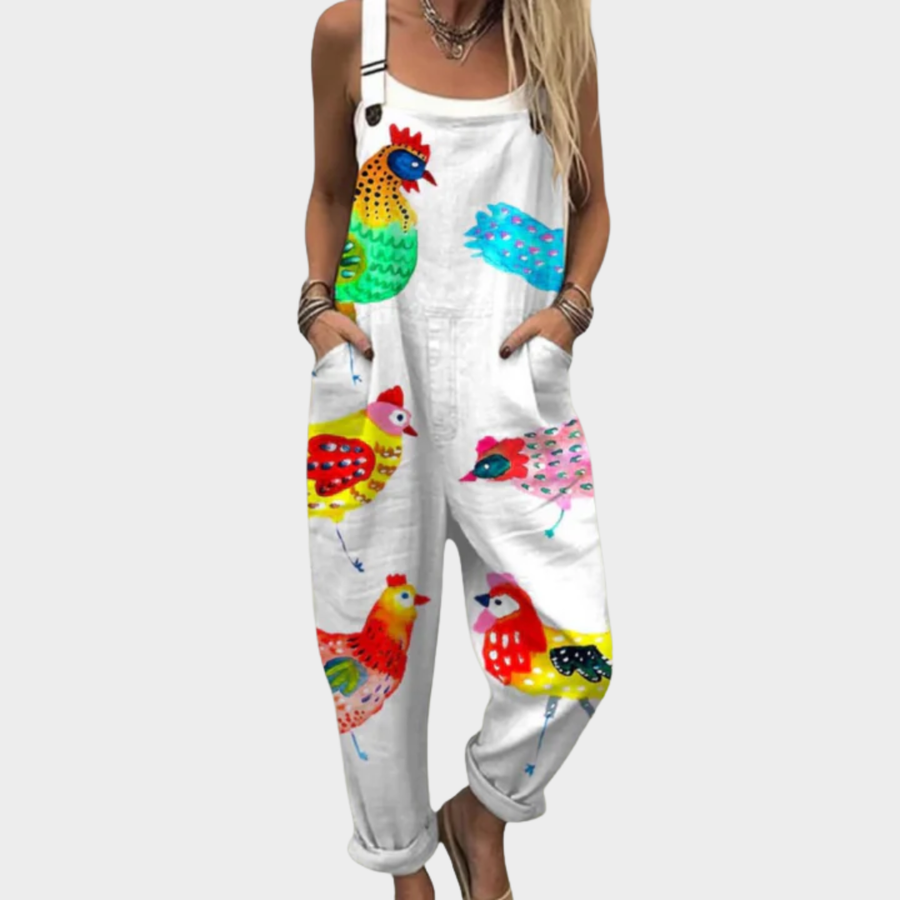 Gladys - Comfortable Printed Overalls