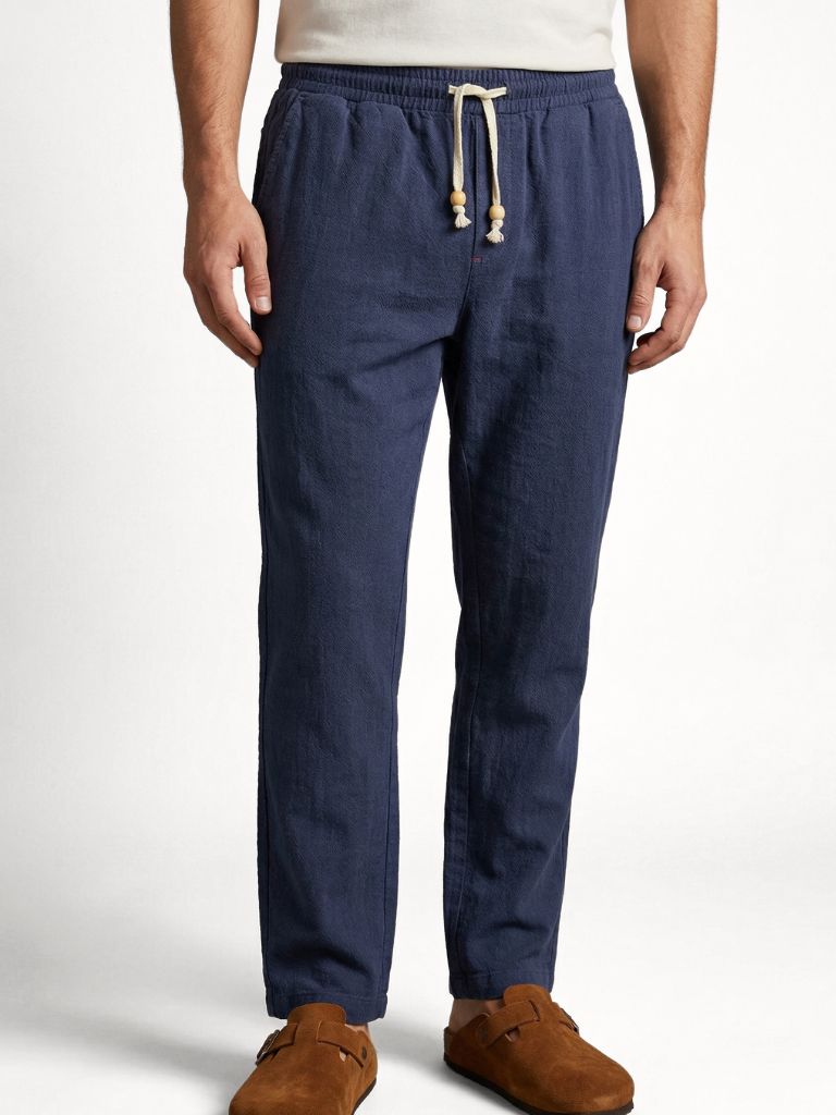 Azure Coast Linen Trousers - Casa  Laro CASA LARO