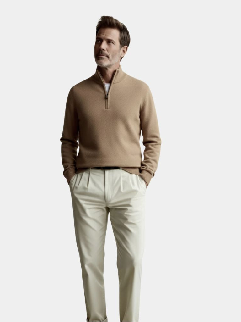 Merino Half Zip Sweater - Casa  Laro CASA LARO