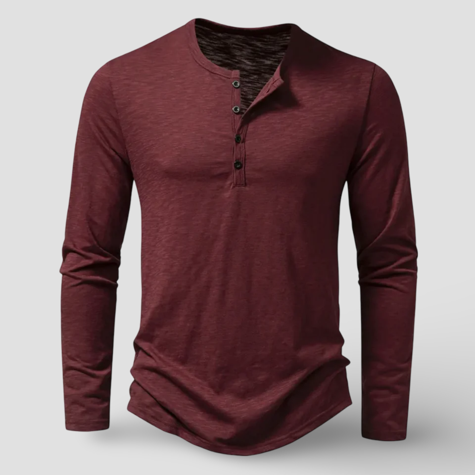 Long Sleeve Henley - T-Shirt