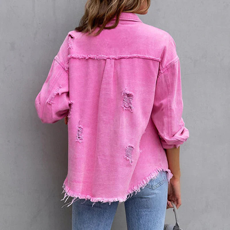 Celine Frayed Denim - Jacket