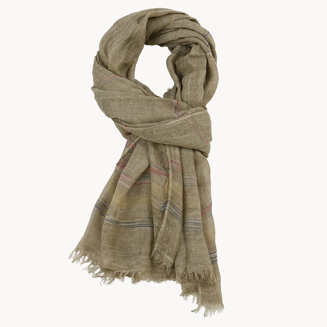 Lightweight Cotton Fringed - Scarf