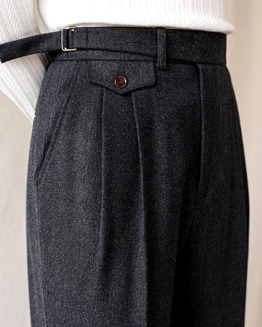 Tailored High-Waist Straight Leg - Trousers