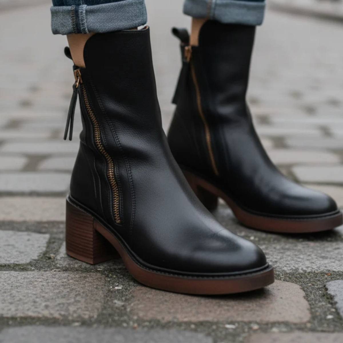 Val | Elegant Black Leather Boots