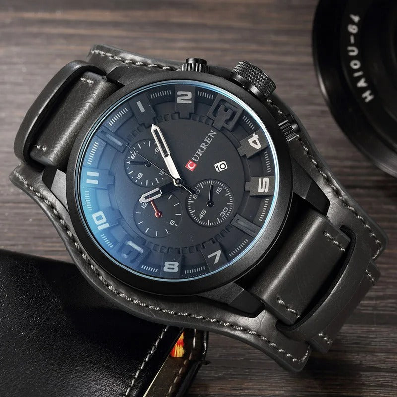 Stainless Steel Black Dial - Chronograph Watch