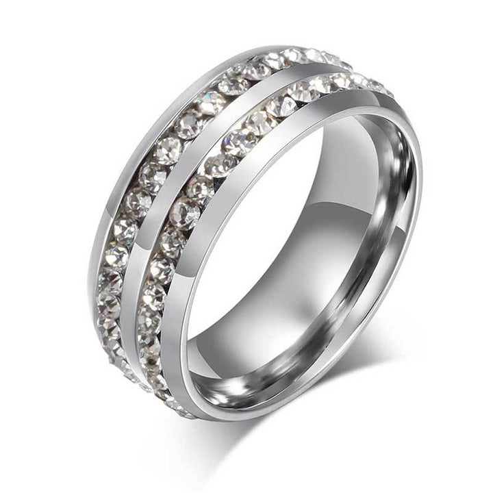Men's Round Cut Wedding Band in Sterling Silver Shineofdiamond