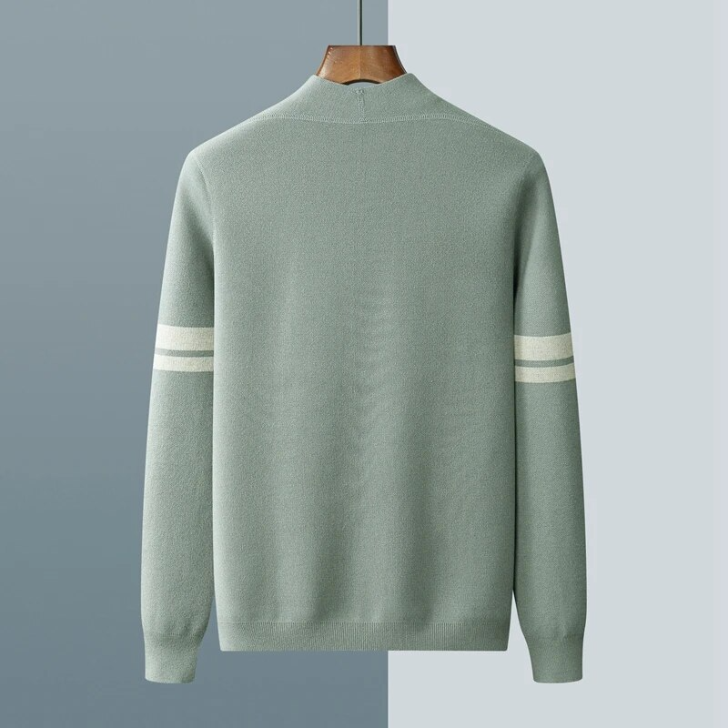 Striped Knit Open Front - Cardigan