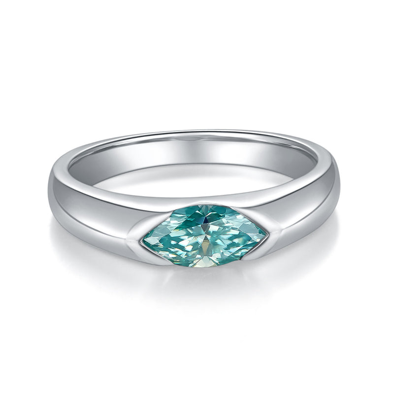 Marquise Cut 1.0ct Men &Women Moissanite Wedding Band shine of diamond