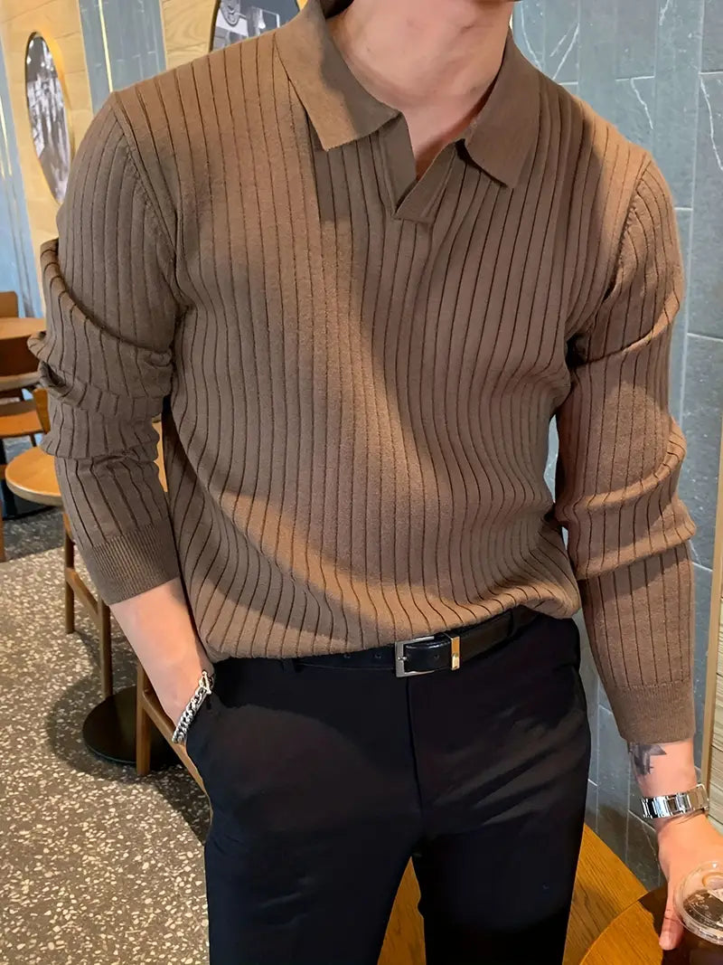 Vienna Ribbed Knit - Polo