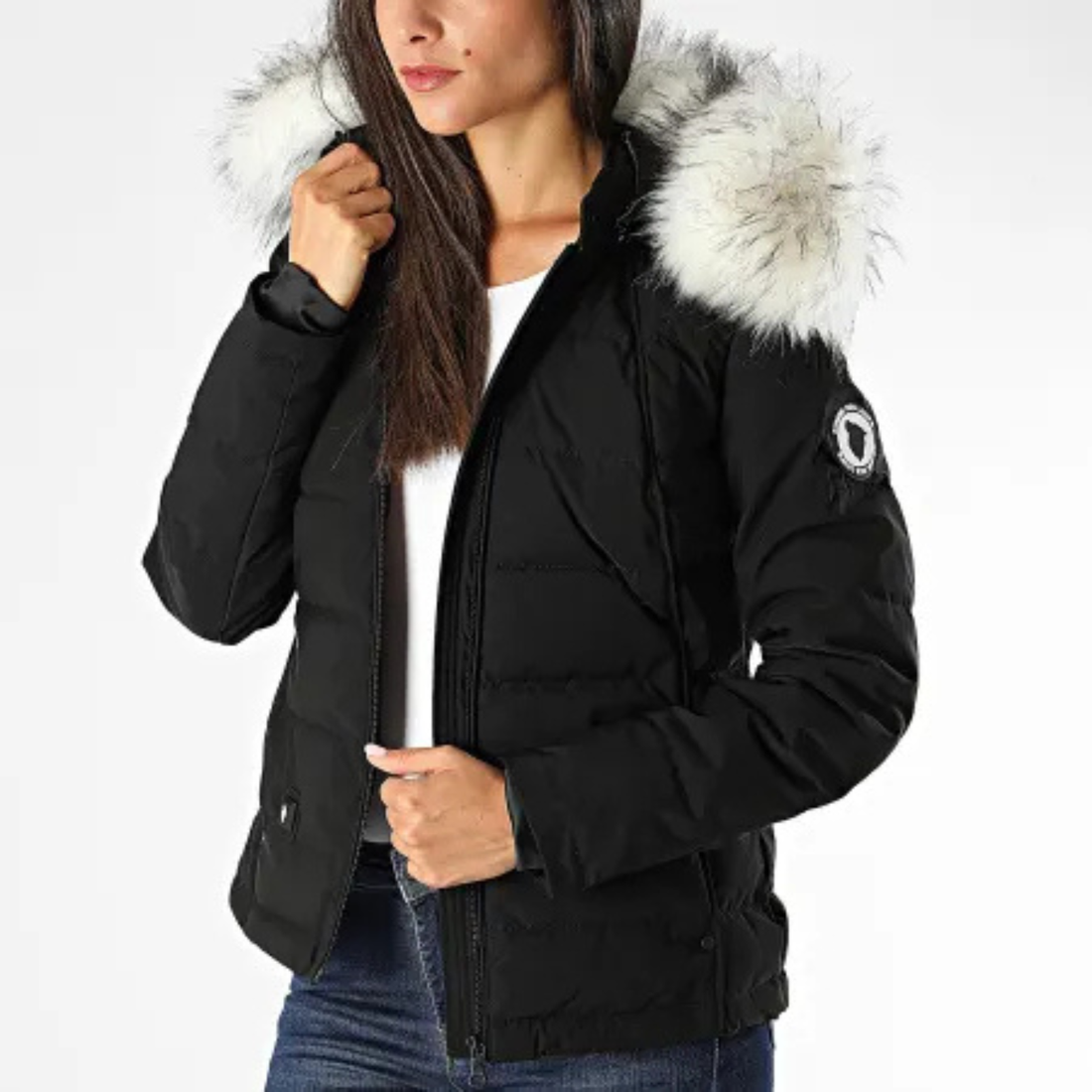 Freya | Heated Women’s Puffer Jacket with Faux Fur Hood