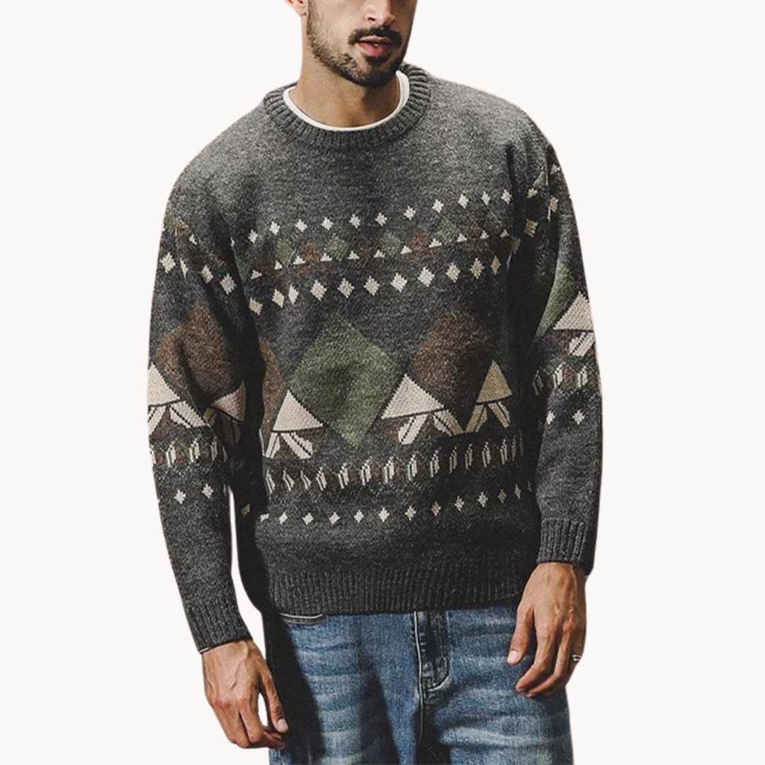 Vintage Ribbed Knit - Sweater