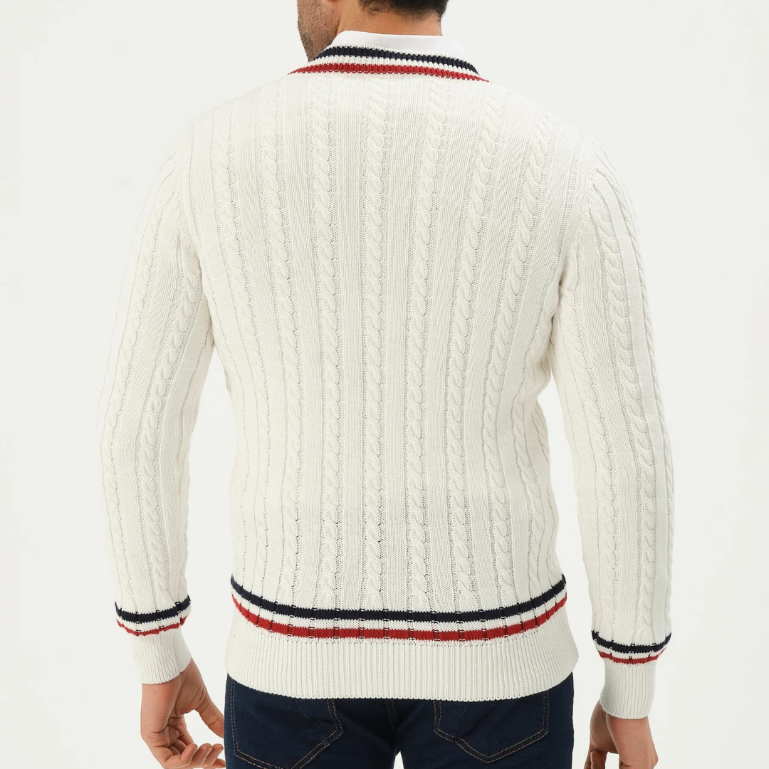 Burnt Sienna Ribbed Crewneck - Sweater