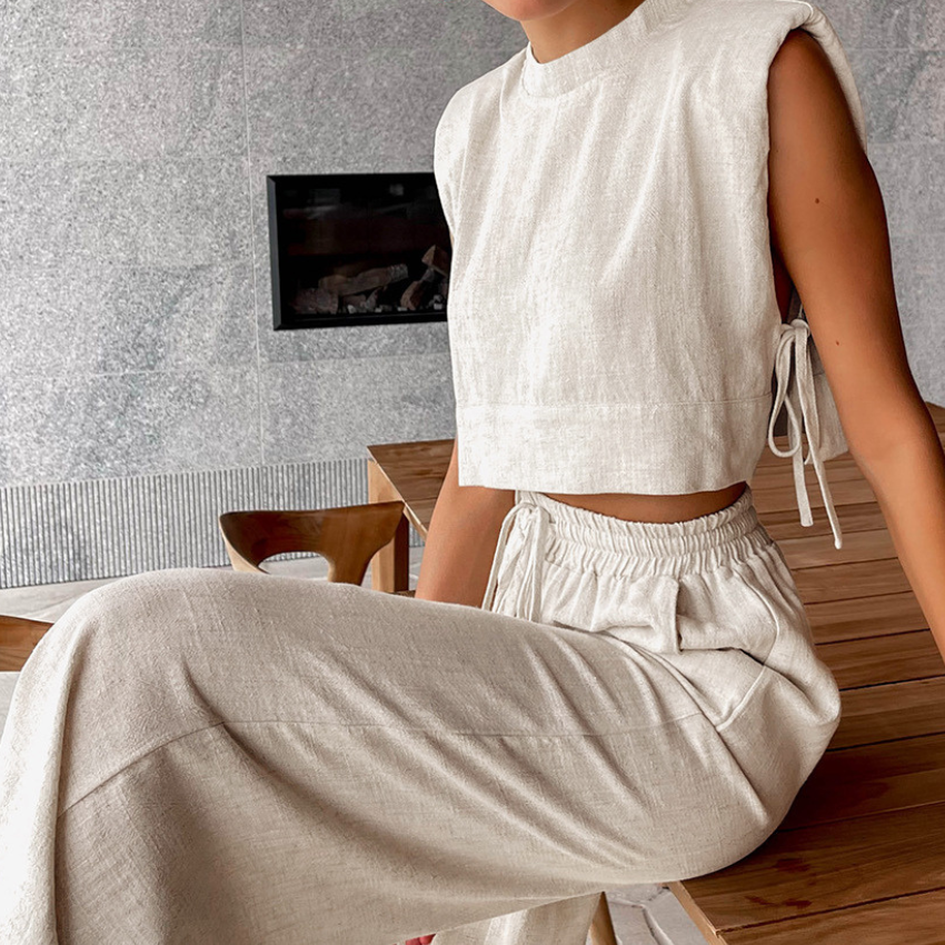 Linen Twin Set - Two-Piece Set